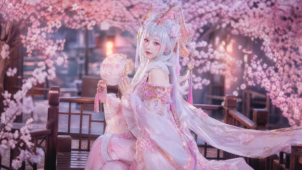 蘑菇视频动漫cosplay视频教程-汉服古风变装